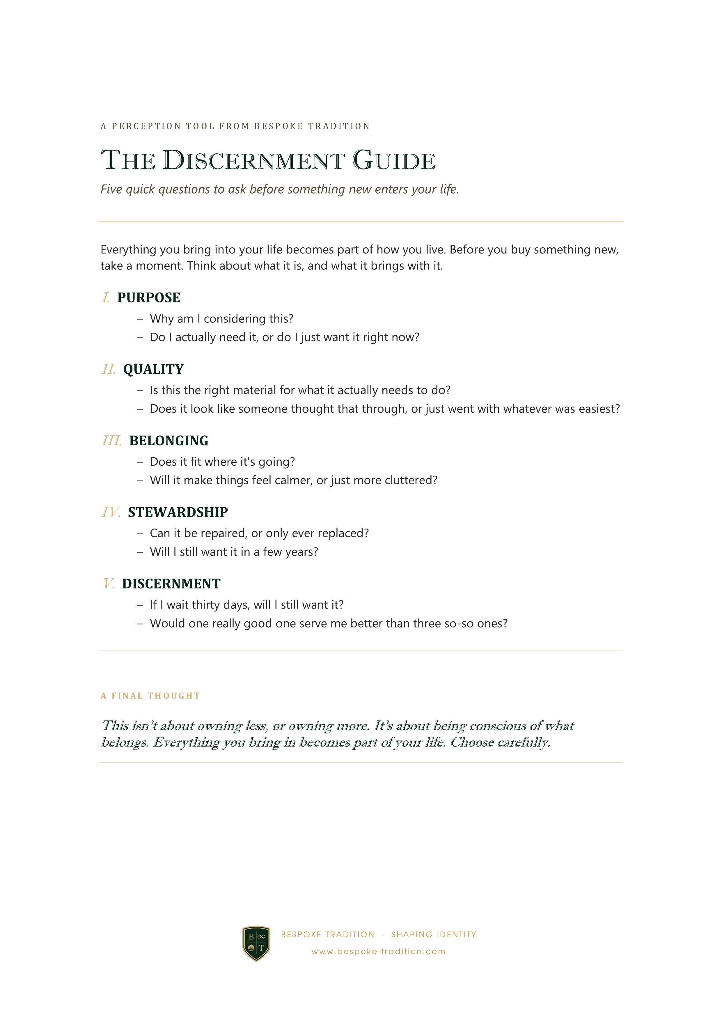 Preview of The Discernment Guide